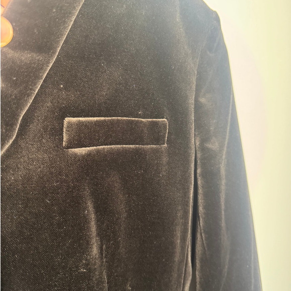 J.Crew Blazer Women Size 0 Brown Velvet Preppy Old Money Clean Girl Career Work - Picture 6 of 7